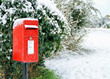 © Marlon - An English red post box with a dusting of snow in Winter