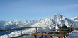terrace on the alps in a San Sicario cottage overlooking mount Chaberton and susa valley in the Via Lattea ski area