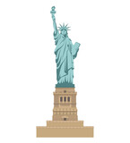 Fototapeta Miasta - New York Statue of Liberty. Tourist attraction Travel, journey concept. 