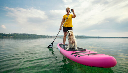 stand up paddeln mit Hund