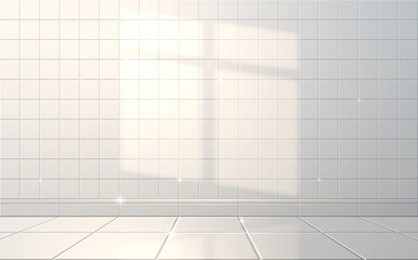 Wall Mural - white clean wall with window light