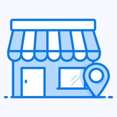 Wall Mural - 
Retail store location icon vector
