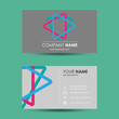 Simple and clean business card template. Vector ilustration, creative design. 