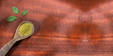 Canvas Print - Leaves and dust of Moringa - Moringa Oleifera