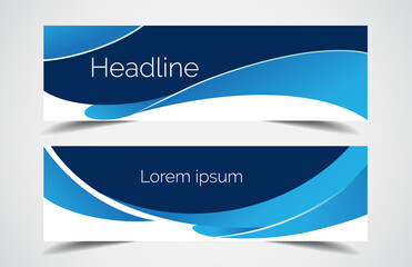 set of modern design - vector web banners design background or header templates, horizontal advertis