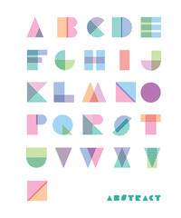 abstract font with color illusion