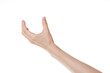 © mediasaver - the hand of a woman holding her palm in her hand.