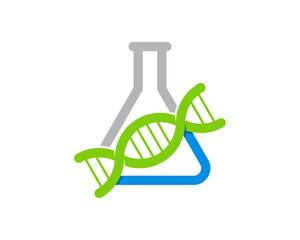 Canvas Print - DNA Laboratory research logo