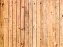 Vertical Natural Brown Wood Panel Row Texture Wall Background.