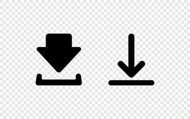 Wall Mural - download icons. download or upload vector icons, isolated. arrow buttons. vector illustration