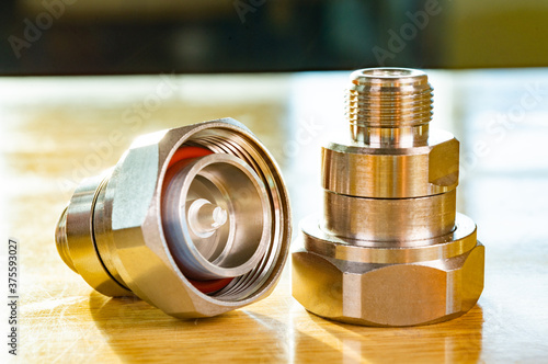 Cuadros en Lienzo High frequency connectors component with a shiny copper nickel plating covering