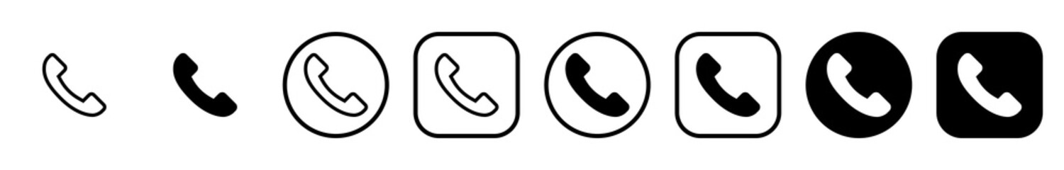 Wall Mural - phone. phone vector icons collection, isolated. telephone in modern flat and line design. vector ill