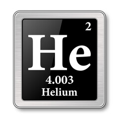 Poster - The periodic table element Helium. Vector illustration
