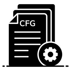 Wall Mural - config file, gear with papers in style