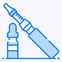 Sticker - 
design of vape icon, an electronic device that simulates tobacco smoking.
