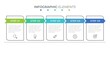 © Adiher - Business process infographic template. Thin line design with numbers 5 options or steps. Vector illustration graphic design