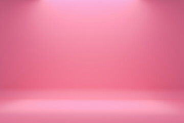 Wall Mural - Blank light pink gradient background with product display. White backdrop or empty studio with room floor. Abstract background texture of light pink