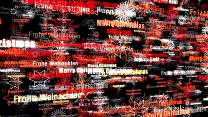 Wall Mural - joyeux noël, frohe weinachten, feliz navidad, buon natale, merry christmas. merry christmas in diffe