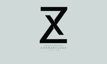 ZX Initials Monogram Letter Text Alphabet Logo Design