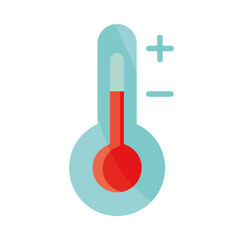 Canvas Print - thermometer temperature measure instrument flat icon with shadow