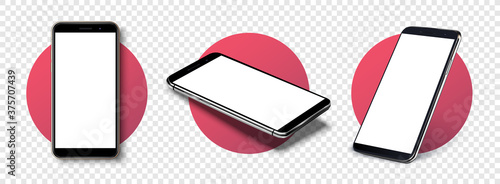 Fotografía Smartphone frame less blank screen, rotated position
