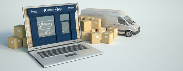 Traditional shop online sales distribution