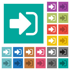 Sticker - Sign in square flat multi colored icons