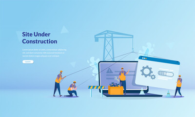 Illustration concept about site under construction