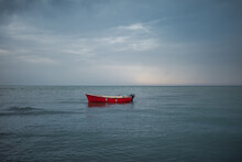 Lonely Red Boat