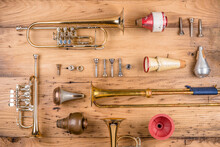 A Collection Of Vintage And Antique Musical Instruments