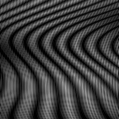 Wall Mural - Abstract background with smoothly wavy zigzag stripes. Modern fluid texture with optical illusion of moire effect. Backdrop saver for website, banner, poster, cosmetic package.