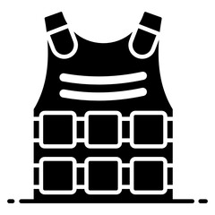 Canvas Print - 
A bulletproof vest icon in vector design
