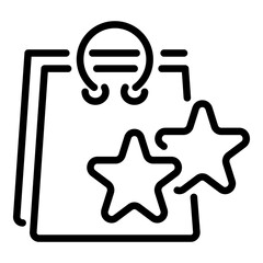 Sticker - Bonus shop bag icon. Outline bonus shop bag vector icon for web design isolated on white background