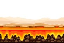 Game Platform With Uneven Terrain And Environment Vector Illustration