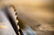 Closeup of a saw-blade in action