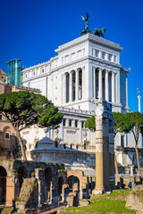 Wall Mural - Architecture of the Vittorio Emanuele II Monument in Rome, Italy