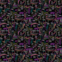 Modern Doodle Psychedelic Fashion Eyes Seamless Pattern In Minimalist Memphis Style With Eyes.