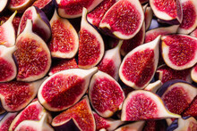 Tasty Figs Background. Top View.