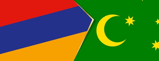 Armenia and Cocos Islands flags, two vector flags.