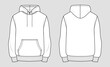 Hoodie. Technical sketch of clothes. Fashion vector illustration