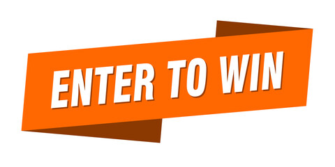 Wall Mural - enter to win banner template. ribbon label sign. sticker