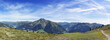 Panoramablick von der Haideralm auf die Berge um den Reschensee