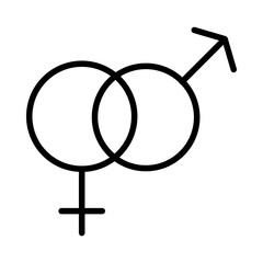  hetero symbol icon, line style