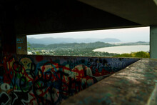 View From Inside The Lanikai Pillbox On Oahu, Hawaii