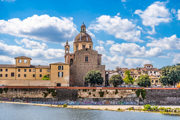 Wall Mural - The Baroque-style church of San Frediano in Cestello, in the San Frediano quarter, Florence, Tuscany, Italy, built in the 17th century.
