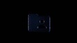 © Destrosvet - 3d rendering glass symbol of social  isolated on black with reflection