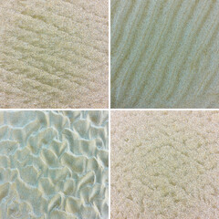 Wall Mural - set of textures of dry sea sand