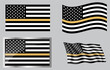 Thin Gold Line Dispatch Flag