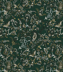 traditional Indian parsley pattern on background