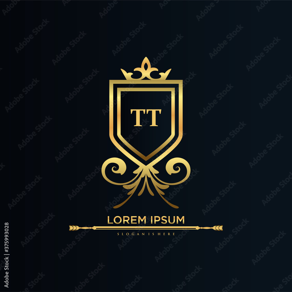 TT Letter Initial with Royal Template.elegant with crown logo vector ...